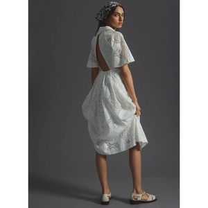 Anthropologie -Maeve Eyelet Midi Dress